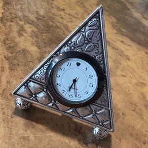 Brighton Silver Triangle Desk Clock